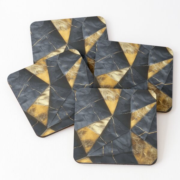 Item preview, Golden And Black Marbled Abstract Art Digital Designs designed and sold by DEC02.