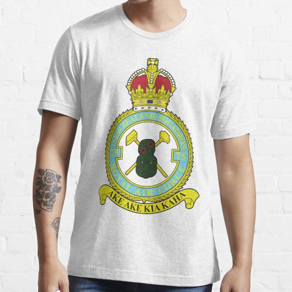 75(NZ) Squadron RAF Full Colour crest Essential T-Shirt
