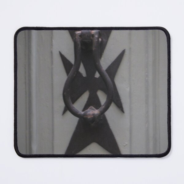 Item preview, Antique Iron Door Knocker On Weathered Gray Front Door With Star Plate Decorative Detail designed and sold by Nmallia.