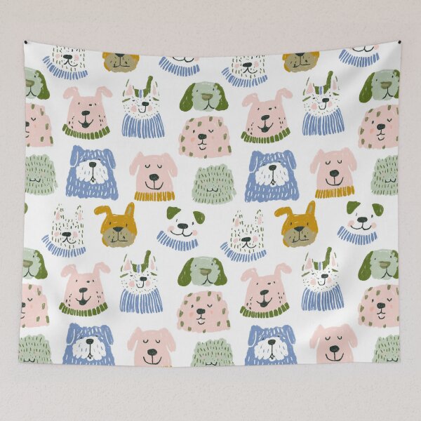 Item preview, Playful Hand Drawn Pastel Puppy Dogs designed and sold by emrdesigns.