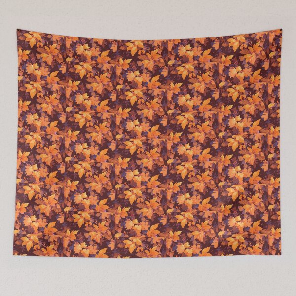 Item preview, Herbstblätter Muster – Warmes Autumn Leaves Pattern Design designed and sold by madkiitten.