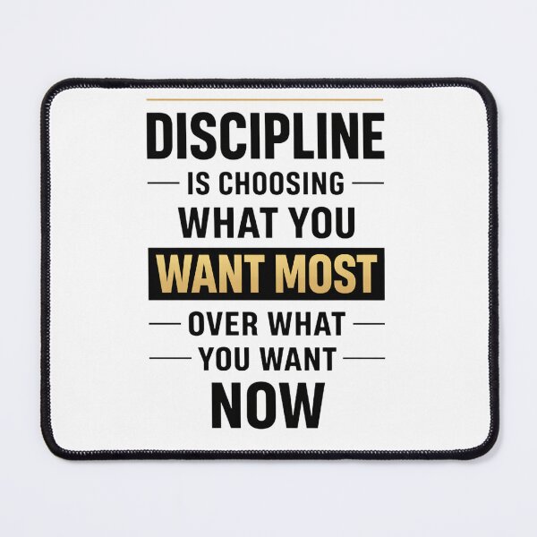 Item preview, Discipline Mindset Success Motivation Quote designed and sold by VibeFusionX.