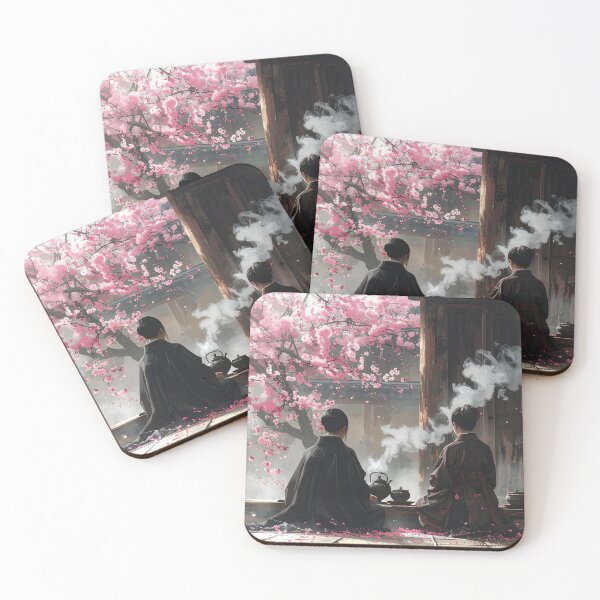 Item preview, Zen Tea Ceremony — Sakura and Meditation designed and sold by Schoenenwald — Art Japonais, Zen & Nature.