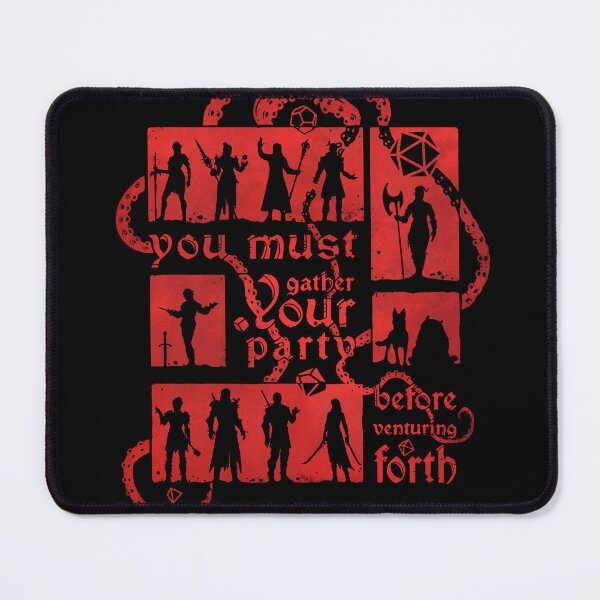 Item preview, Gather your party | DnD Party | Dungeons & Dragons (in red) designed and sold by keyvei.
