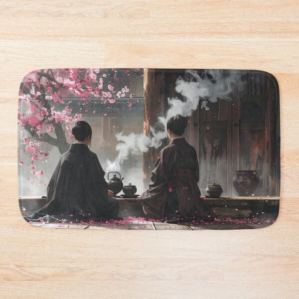 Item preview, Zen Tea Ceremony — Sakura and Meditation designed and sold by Schoenenwald — Art Japonais, Zen & Nature.