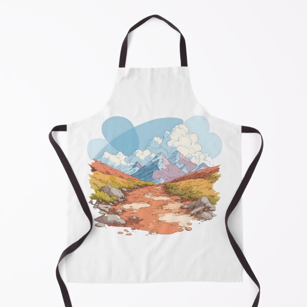 Item preview, Mountain Trail Landscape Illustration with Dramatic Clouds designed and sold by Artania21.