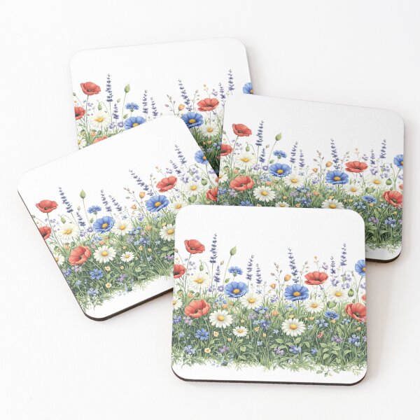 Item preview, Wildflower meadow botanical garden flowers designed and sold by HandicraftArt.