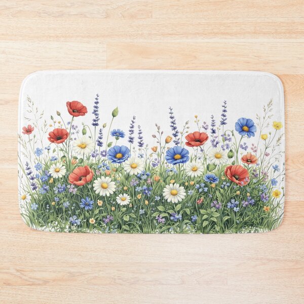 Item preview, Wildflower meadow botanical garden flowers designed and sold by HandicraftArt.