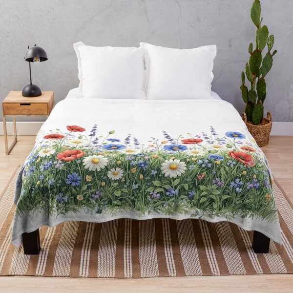 Item preview, Wildflower meadow botanical garden flowers designed and sold by HandicraftArt.