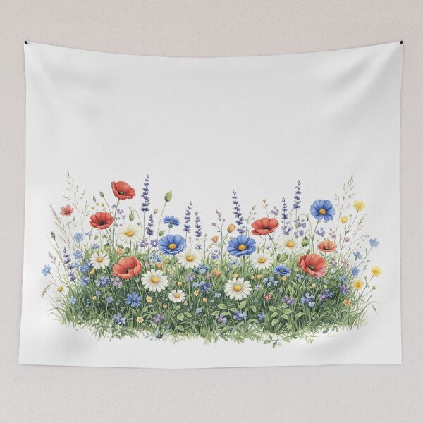 Item preview, Wildflower meadow botanical garden flowers designed and sold by HandicraftArt.