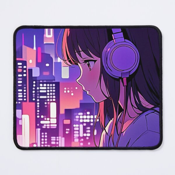 Artikelvorschau, Neon City Headphone Girl entworfen und verkauft von DeadpanThreads.