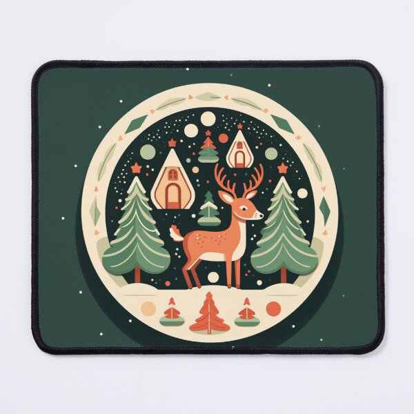 Item preview, Winterliches Reh im Weihnachtswald – Cozy Christmas Design designed and sold by madkiitten.