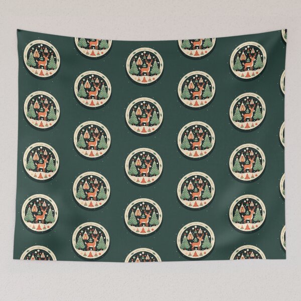 Item preview, Winterliches Reh im Weihnachtswald – Cozy Christmas Design designed and sold by madkiitten.