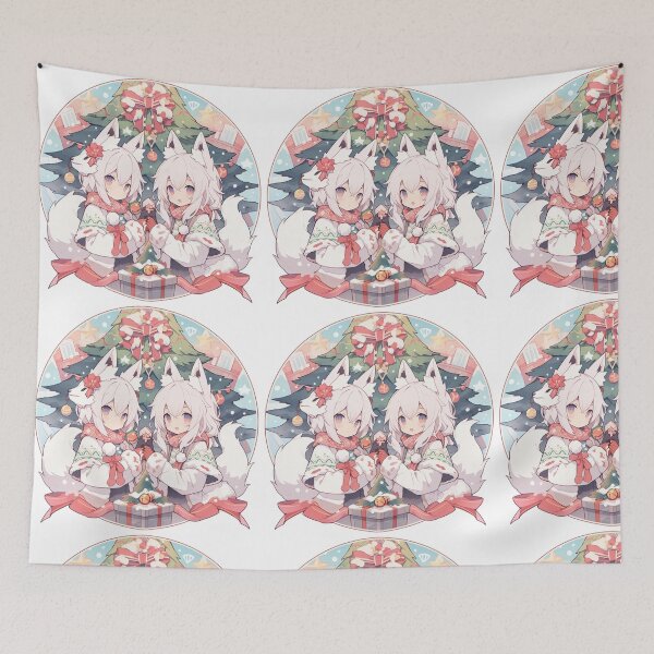 Item preview, Fox Twins Christmas designed and sold by Solace Sparkles.