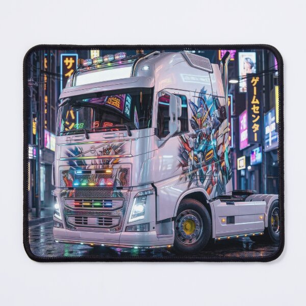 Item preview, Mecha Anime Itasha Truck - Cyberpunk Neon City Rain designed and sold by JDMTokyoStore.