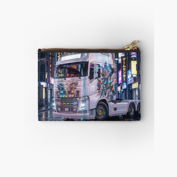 Item preview, Mecha Anime Itasha Truck - Cyberpunk Neon City Rain designed and sold by JDMTokyoStore.