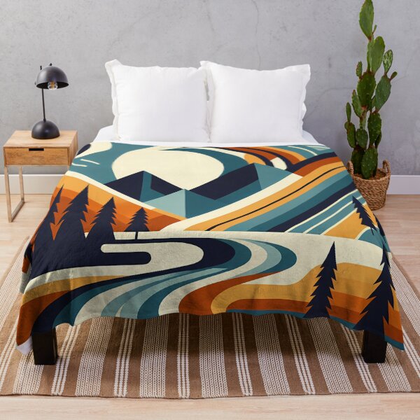 Item preview, Geometric Mountain Peaks Landscape designed and sold by InkSmithery.