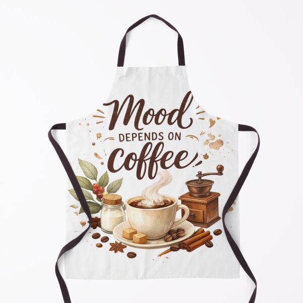 Item preview, Mood Depends on Coffee – Aesthetic Coffee Lover Quote Design designed and sold by Sanika arts .