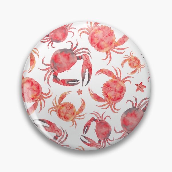 Item preview, Gone Crabbing - Watercolour crab in red and orange  designed and sold by Elena  O'Neill.