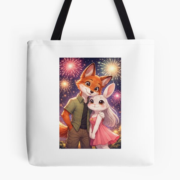 Item preview, Romantic fox and bunny fireworks designed and sold by Dharshu25.
