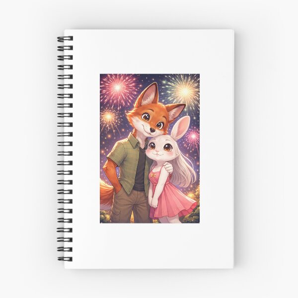Item preview, Romantic fox and bunny fireworks designed and sold by Dharshu25.
