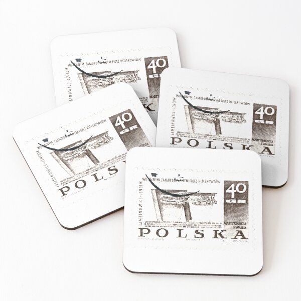 Item preview, Poland Polska Polish Vintage Brown Postage Stamp designed and sold by red-amber65.