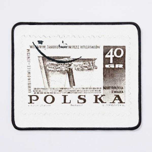 Item preview, Poland Polska Polish Vintage Brown Postage Stamp designed and sold by red-amber65.
