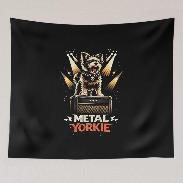Item preview, Yorkie Rock Rockstar Yorkshire Terrier Dog Funny Design, Rock Music Dog Lover Gift, Yorkie Rock Meme Shirt designed and sold by VibeOffline Studio.