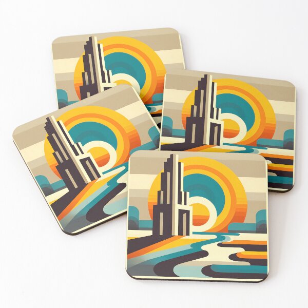 Item preview, Retro Geometric Sunset Letterform designed and sold by InkSmithery.
