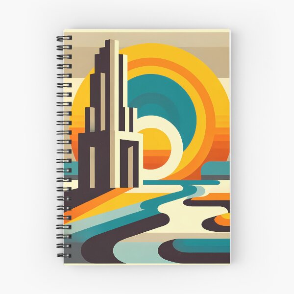 Item preview, Retro Geometric Sunset Letterform designed and sold by InkSmithery.