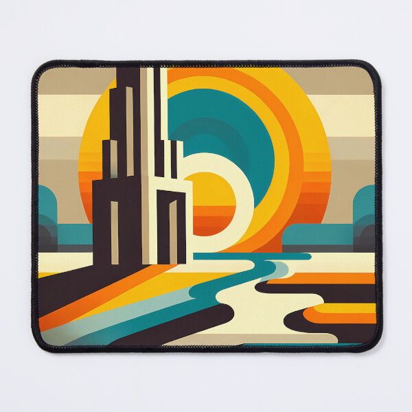 Item preview, Retro Geometric Sunset Letterform designed and sold by InkSmithery.