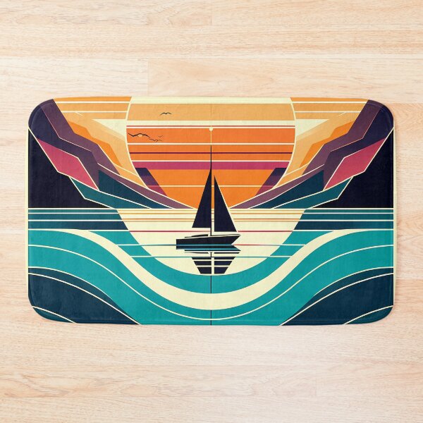 Item preview, Geometric Sunset Sailboat designed and sold by InkSmithery.