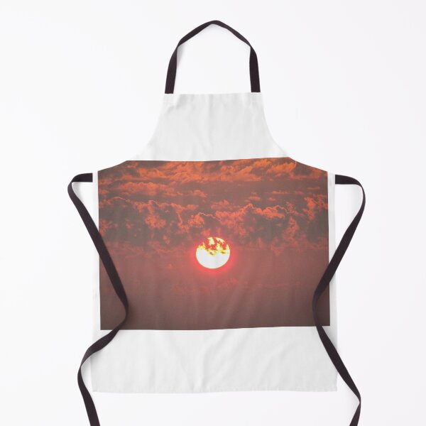 Item preview, Dramatic Orange Sunset Sun Behind Clouds Over Hazy Sky With Glowing Horizon designed and sold by Nmallia.