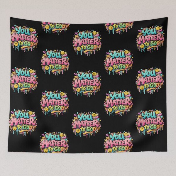 Item preview, You Matter to God – Colorful Christian Graffiti Design designed and sold by ArtsBorn2Create.