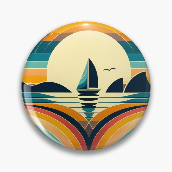 Item preview, Geometric Sunset Sailboat designed and sold by InkSmithery.