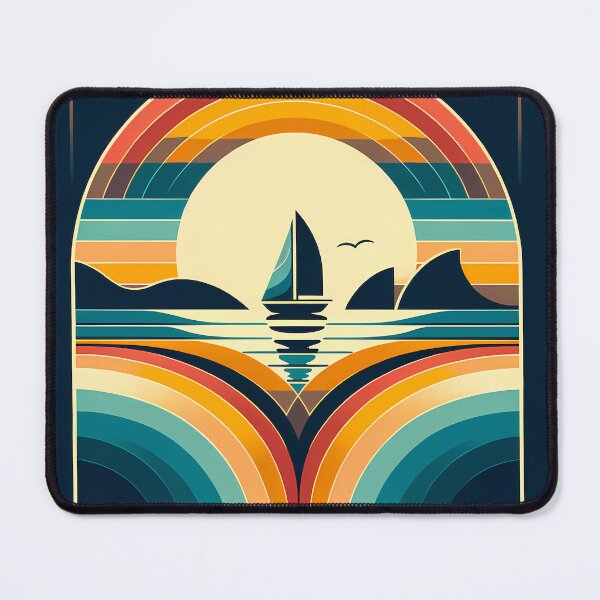 Item preview, Geometric Sunset Sailboat designed and sold by InkSmithery.