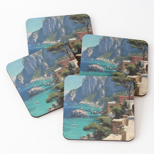 Item preview, Capri Colorful Mediterranean Village by the Sea designed and sold by daila70.