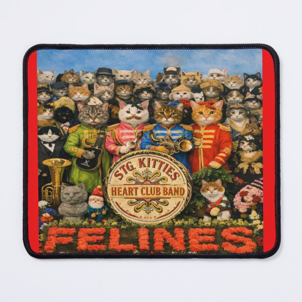 Item preview, Sergent Kitties Heart club band, homage to the Beetles designed and sold by bluefrog.