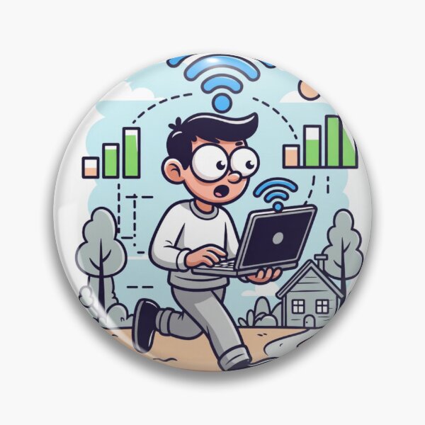 Item preview, Searching for WiFi Remote Work Digital Nomad Funny Laptop Design designed and sold by ZYNORAworld.