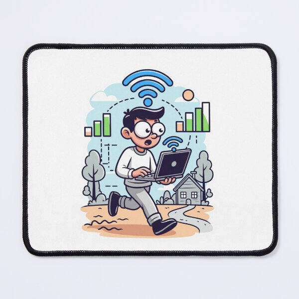 Item preview, Searching for WiFi Remote Work Digital Nomad Funny Laptop Design designed and sold by ZYNORAworld.