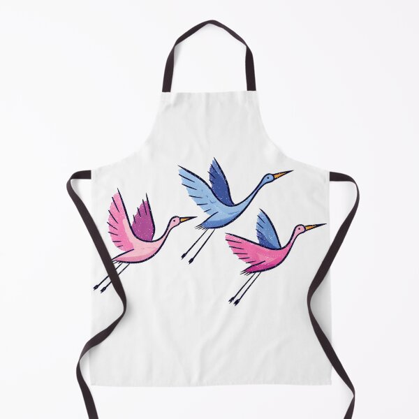 Item preview, Pastel Flying Cranes Trio - Cute Whimsical Bird Art Print designed and sold by DesignArtist.ia.