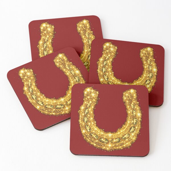 Item preview, Golden Lucky Horseshoe. Symbol of Luck and Prosperity. designed and sold by Nika Art Studio.