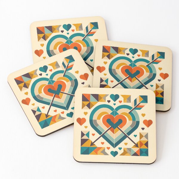 Item preview, Geometric Heart Arrows Abstract designed and sold by InkSmithery.