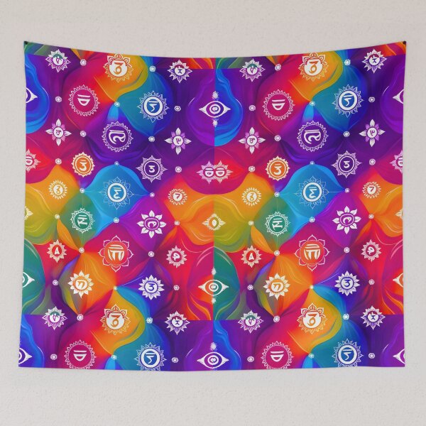 Item preview, Colorful Chakra Energy Sacred Symbols designed and sold by Good Vibes .