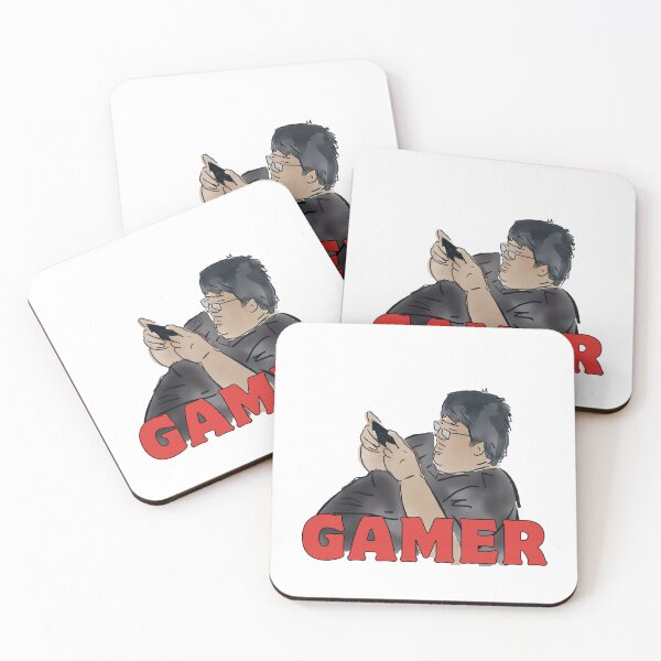 Item preview, Fat Cartoon Boy Gamer Plays Games designed and sold by Rasheedaholik.