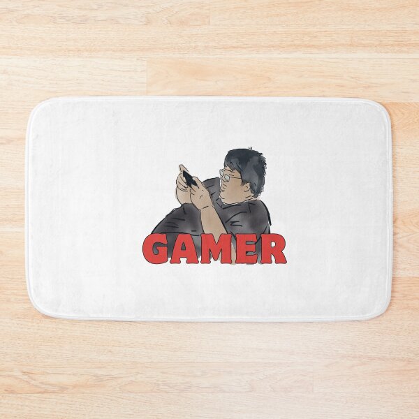 Item preview, Fat Cartoon Boy Gamer Plays Games designed and sold by Rasheedaholik.