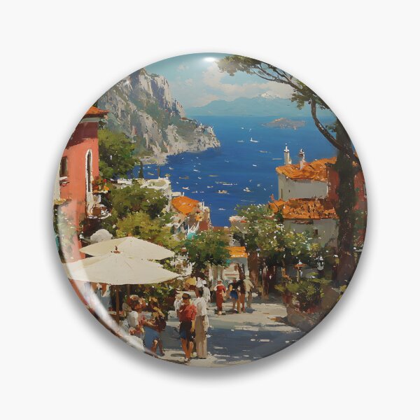 Item preview, Capri Coastal Street Cafes by the Sea designed and sold by daila70.