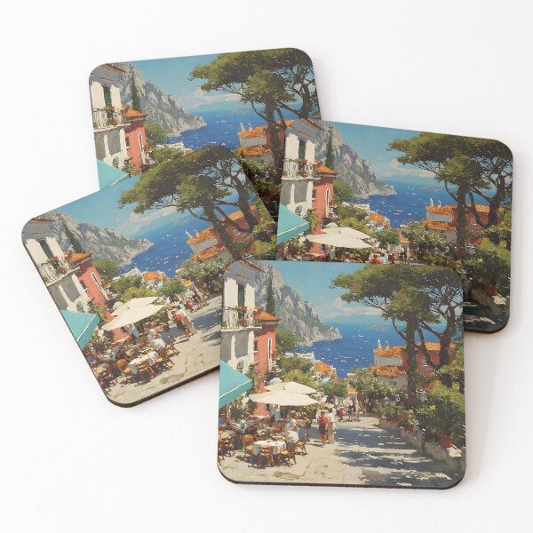 Item preview, Capri Coastal Street Cafes by the Sea designed and sold by daila70.