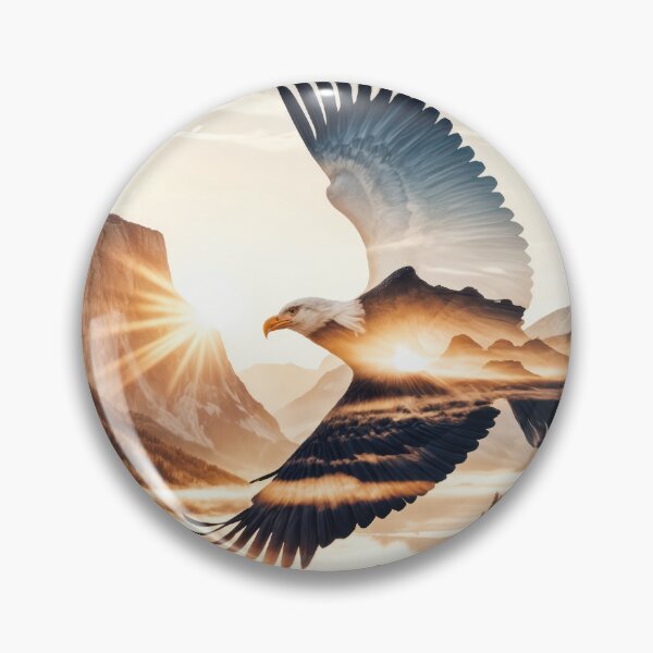 Item preview, Bald Eagle Soaring Over Mountain Valley designed and sold by Maria Dryfhout.