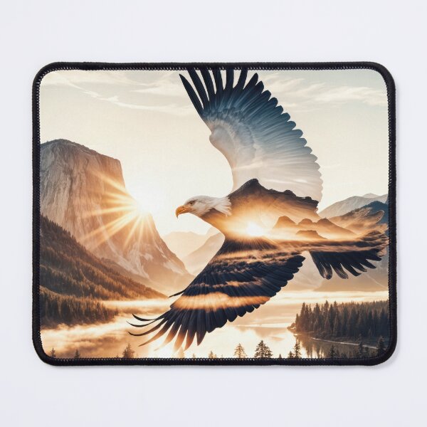 Item preview, Bald Eagle Soaring Over Mountain Valley designed and sold by Maria Dryfhout.